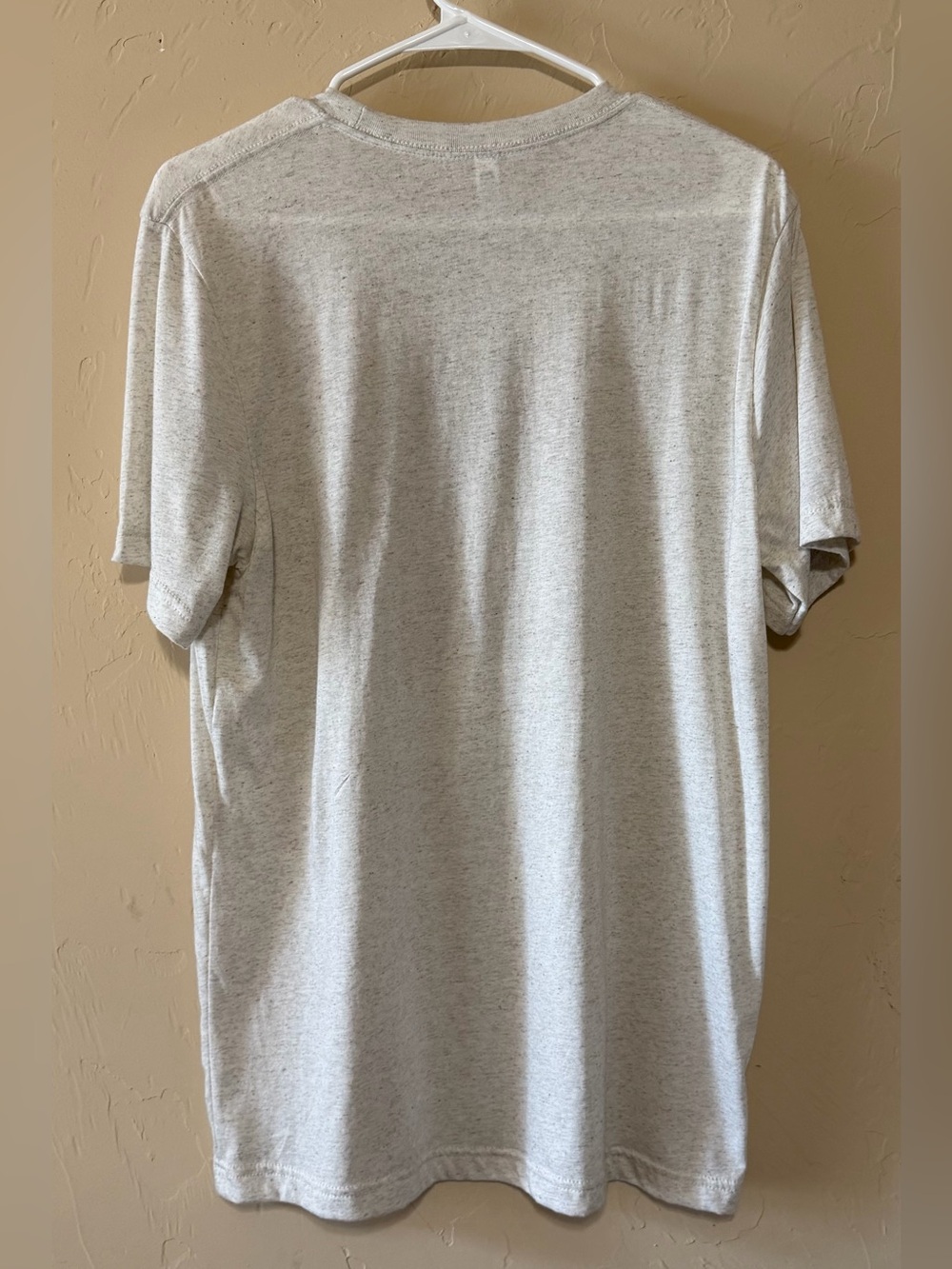 Time and Tru Light Heather White Short Sleeve Crew Tee